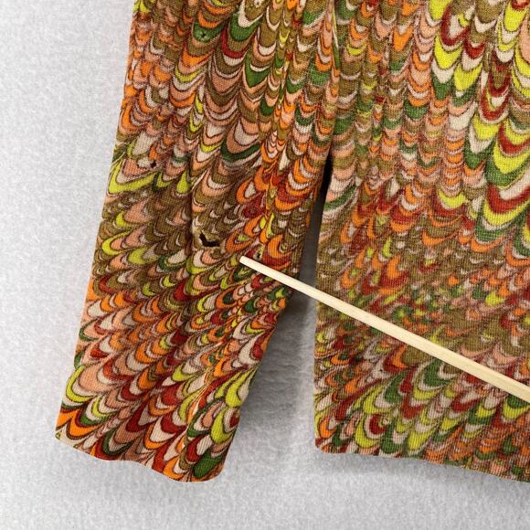 GOLDWORM Sweater Womens 8 Virgin Merino Wool Mod Retro Orange Italy VTG - Picture 12 of 16